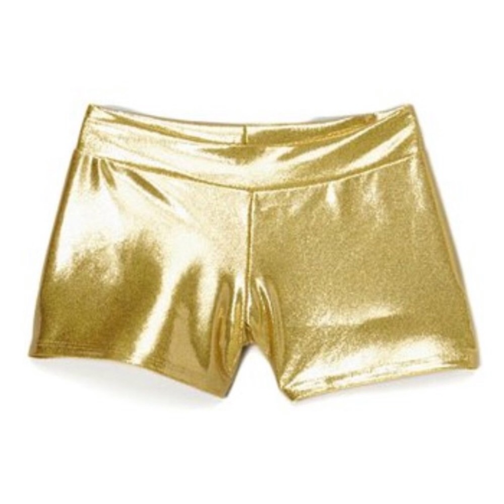3/$15 Basic Moves gold dance/gymnastics shorts